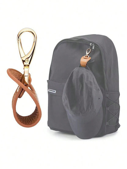 Portable Travel Cap Clip, Compact Baseball Cap Clip, Travel Cap Clip, Woven Travel Cap Clip Bag, Suitable For Backpack Travel, Protects Hats From Falling Damage, Travel Outdoor Backpack Clip Organizer