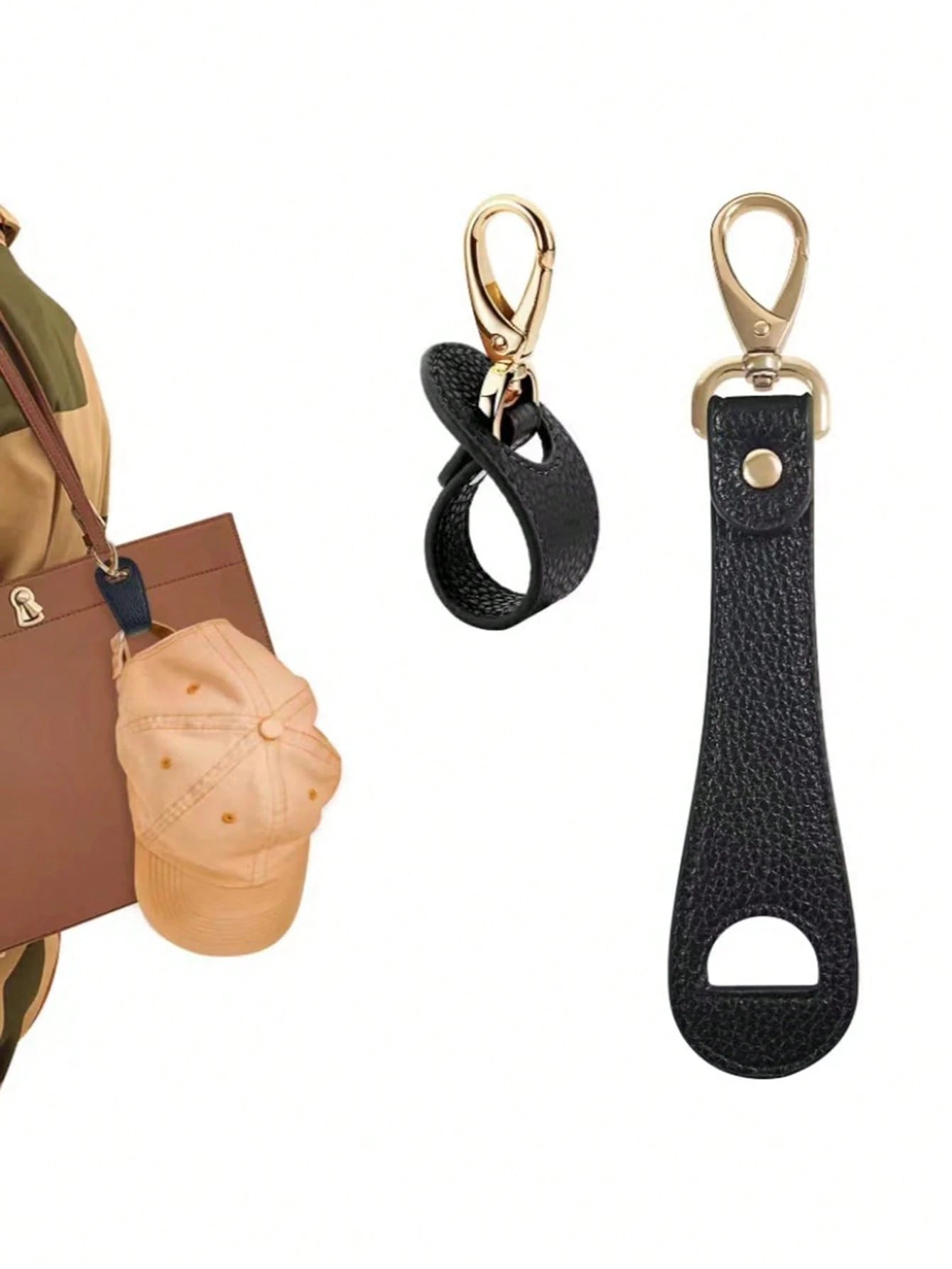 Portable Travel Cap Clip, Compact Baseball Cap Clip, Travel Cap Clip, Woven Travel Cap Clip Bag, Suitable For Backpack Travel, Protects Hats From Falling Damage, Travel Outdoor Backpack Clip Organizer