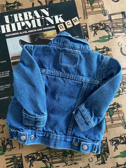 Pre-Loved Levi's Baby Girls Denim Jacket With Pink *18 Months - Deer Creek Mercantile