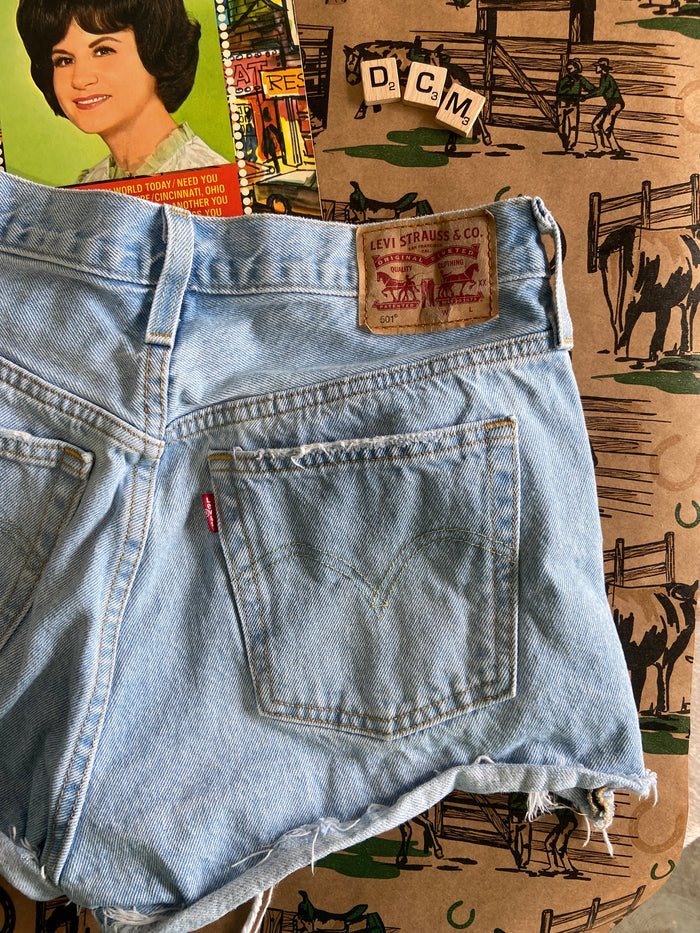 Pre-Loved Levi's Distressed Denim Jean Shorts *Size 28 - Deer Creek Mercantile