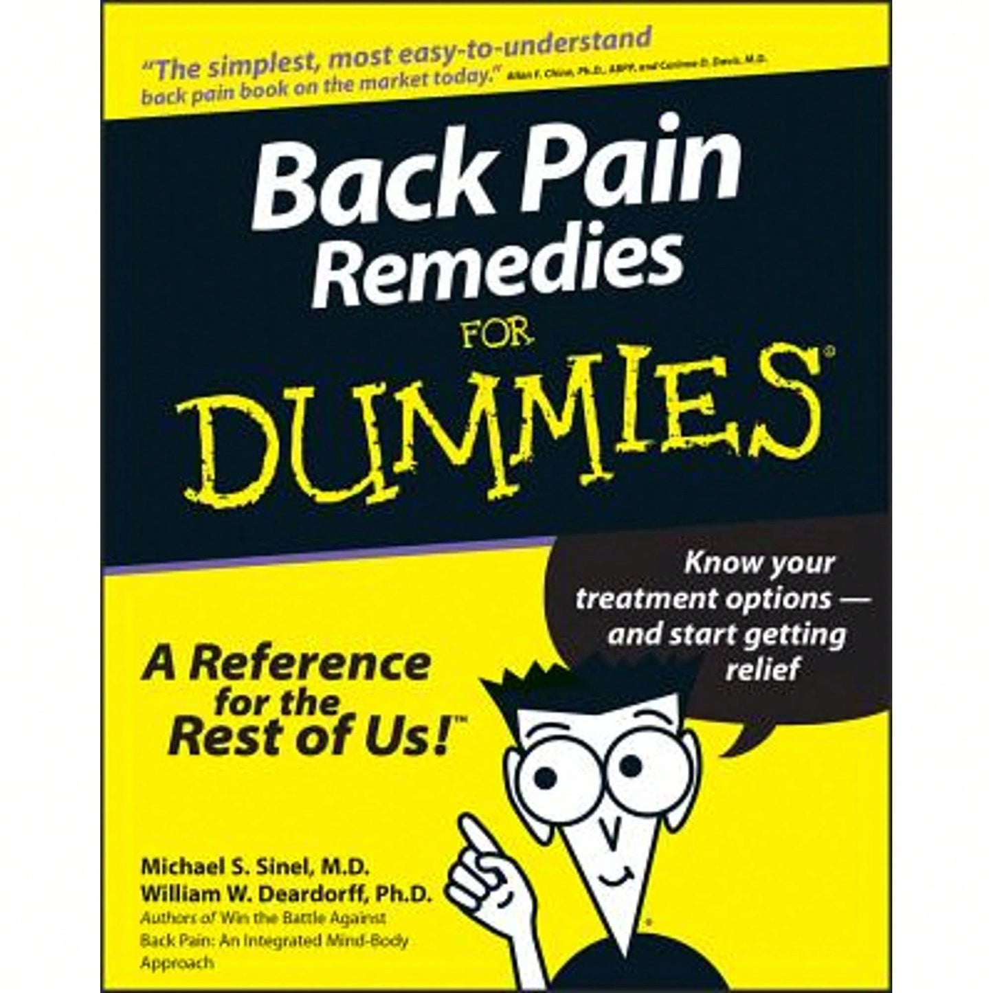 Pre-Owned Back Pain Remedies For Dummies (Paperback) By Michael S Sinel, William W Deardorff