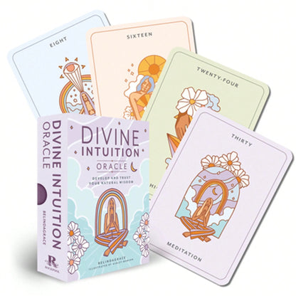 Pre-Owned Divine Intuition Oracle: Trust Your Inner Wisdom (36 Gilded-Edge Full-Color Cards And 128 (Paperback) By BelindaGrace