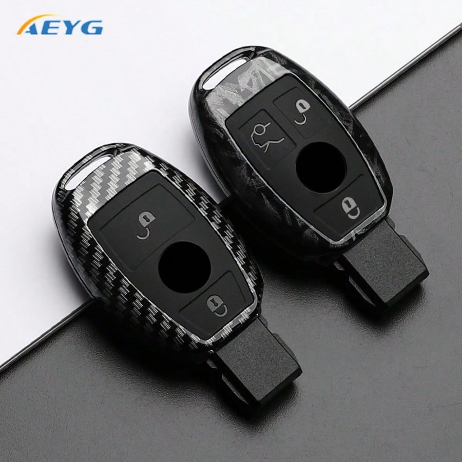 Premium ABS Plastic Key Fob Cover Compatible With C-Class, S-Class, E-Class, M-Class, CLS-Class, CLK-Class, G-Class And Other Models Smart Keyless Entry