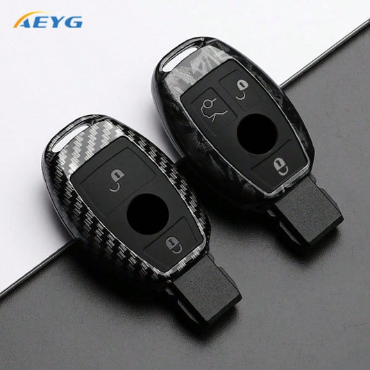 Premium ABS Plastic Key Fob Cover Compatible With C-Class, S-Class, E-Class, M-Class, CLS-Class, CLK-Class, G-Class And Other Models Smart Keyless Entry