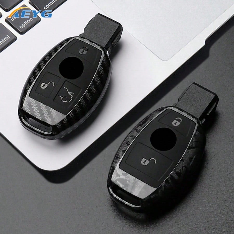 Premium ABS Plastic Key Fob Cover Compatible With C-Class, S-Class, E-Class, M-Class, CLS-Class, CLK-Class, G-Class And Other Models Smart Keyless Entry
