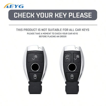 Premium ABS Plastic Key Fob Cover Compatible With C-Class, S-Class, E-Class, M-Class, CLS-Class, CLK-Class, G-Class And Other Models Smart Keyless Entry
