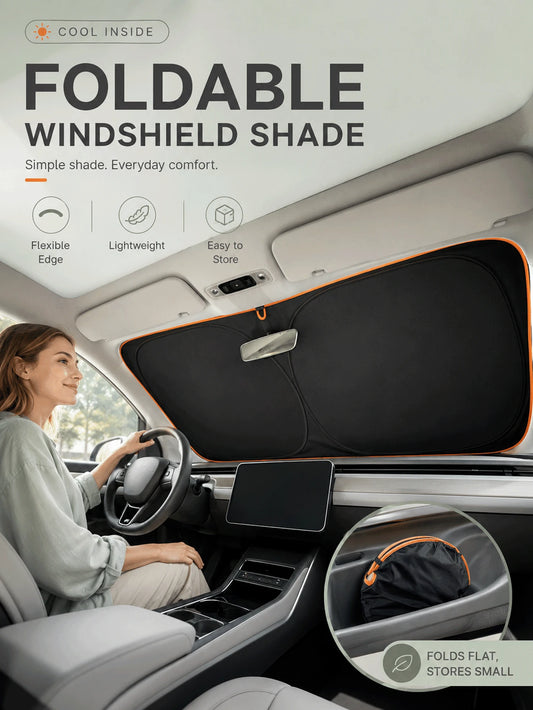 Premium Automotive Interior Accessories Featuring Flexible Ring Structure For Fast Disc Folding Sunproof Car Stuff For Men And Women Lightweight To Hold Shade Neatly In Door Pocket After Daily Commuti
