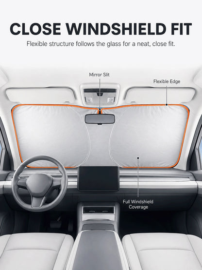 Premium Automotive Interior Accessories Featuring Flexible Ring Structure For Fast Disc Folding Sunproof Car Stuff For Men And Women Lightweight To Hold Shade Neatly In Door Pocket After Daily Commuti