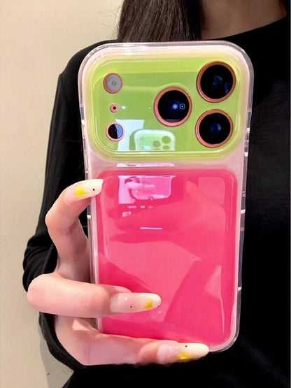 Premium Korean Style Summer Dopamine Jelly Colorblock Zoli Phone Case Compatible With IPhone 17 Pro Max, Apple 16 New, 15 Pro, 16 PM, 17 Pro, Full Coverage Anti-Drop, Minimalist Personalized For Women