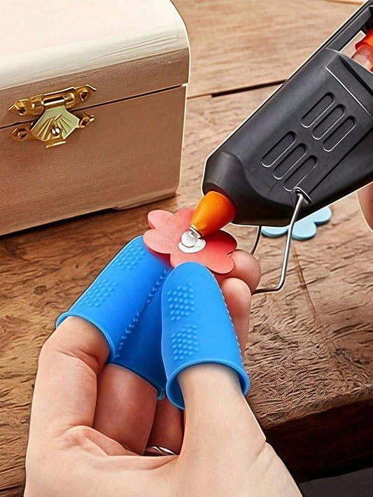 Professional Silicone Finger Protectors Heat And Glue Resistant For Crafts Sewing Non Slip Thimble Pads Improved Grip For Sports Writing Money Counting Comfortable Set Of 3