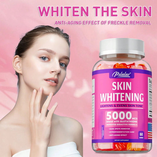 PSLALAE Skin Whitening- With L-Glutathione, Skin Lightening Supplement, Dark Spots, Anti-Aging & Antioxidant- 60pcs