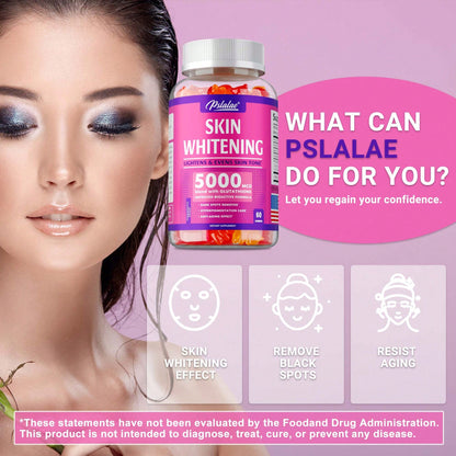 PSLALAE Skin Whitening- With L-Glutathione, Skin Lightening Supplement, Dark Spots, Anti-Aging & Antioxidant- 60pcs