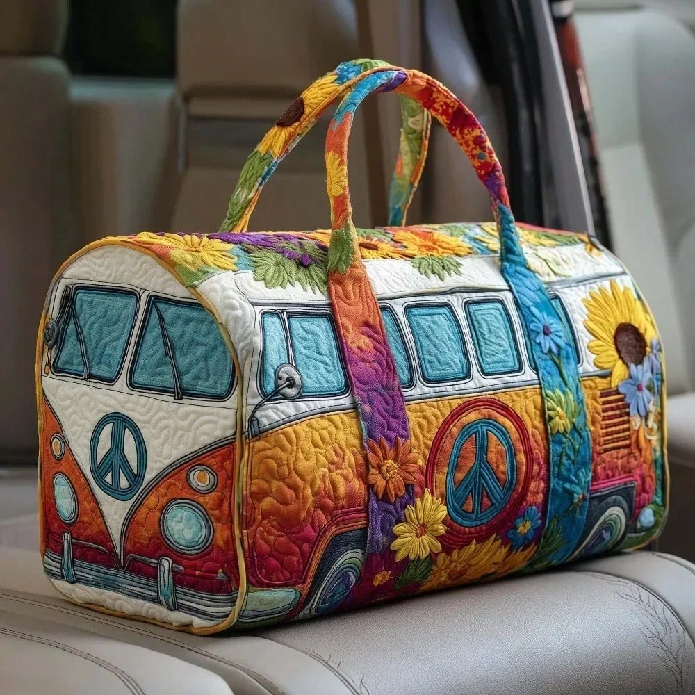 Quilted Duffle Bag Large Capacity 3D Quilting Craft Travel Duffel Bag Tote Bags Short-Distance Handbag