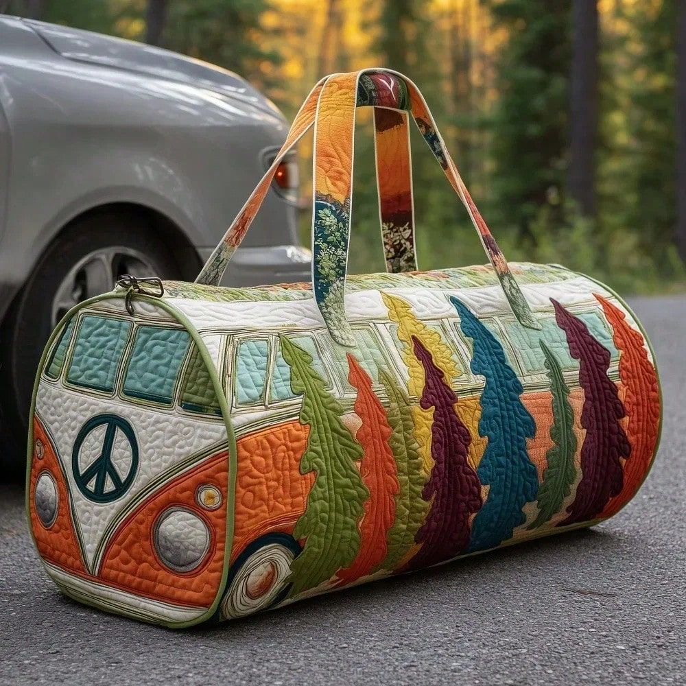 Quilted Duffle Bag Large Capacity 3D Quilting Craft Travel Duffel Bag Tote Bags Short-Distance Handbag
