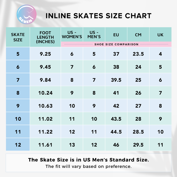 Rainbow Adult Inline Skates