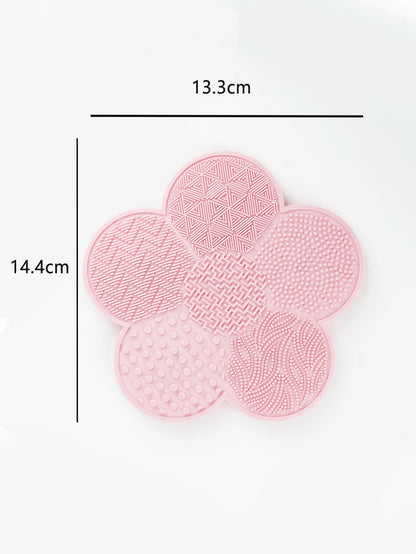 RANCAI 1Pc Flower Silicone Makeup Brush Cleaning Bearings With Suction Cups, Silicone Cleaning Tool, Makeup Brush Tools,Brush Cleaners,Beauty And Personal Care,Giveaways