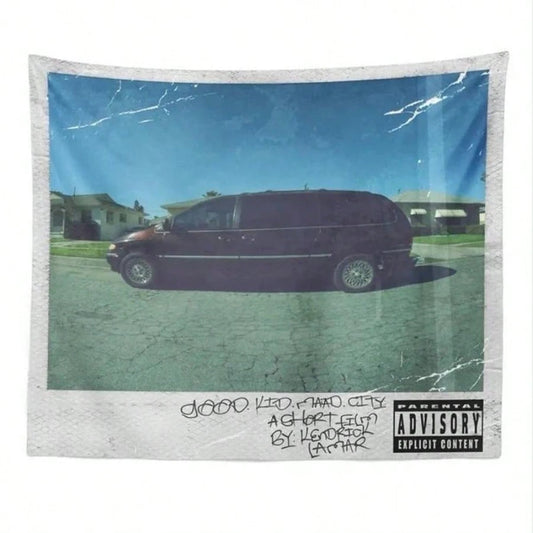 Rapper Album Tapestry 3x5 Feet Home Decoration Album Flag Sofa Blanket Polyester Material Banners Brown Wall Decorative Back To School