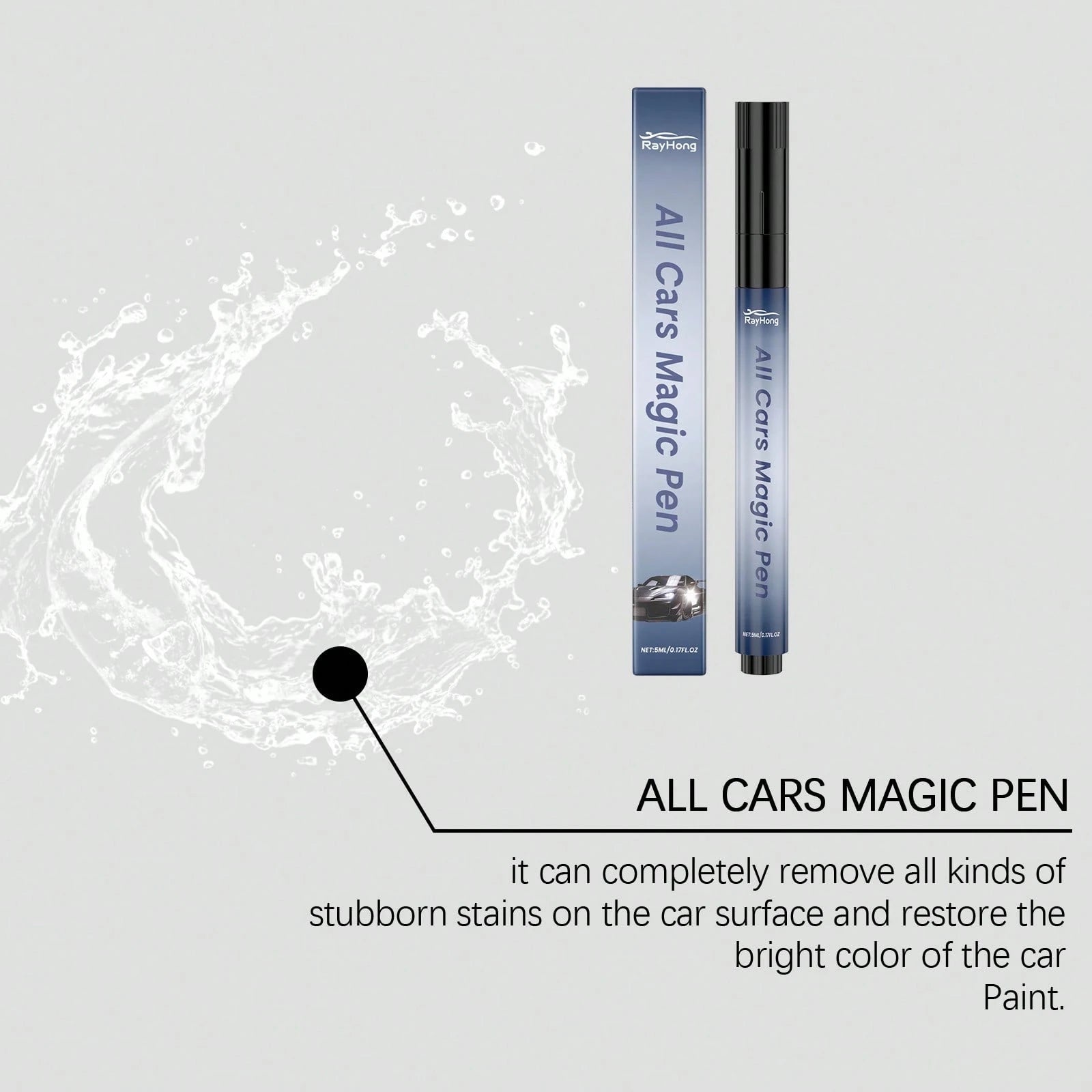 rayhong Car Scratch Repair Pen For Minor Paint Touch-Up, Auto Paint Repair Pen With Long-Lasting Coating For Car Care, Easy To Use, Professional Repair Solution, Suitable For Most Vehicles, Repairs Sc