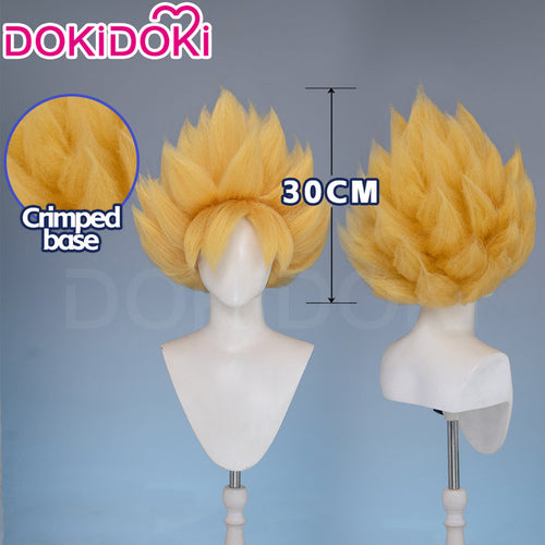 【Ready For Ship】DokiDoki Anime Cosplay Wig Short Yellow Crimped Base Hair