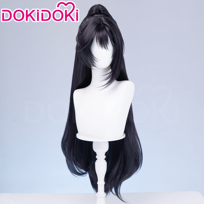 【Ready For Ship】DokiDoki Game Cosplay Wig Long Black Hair High Ponytail