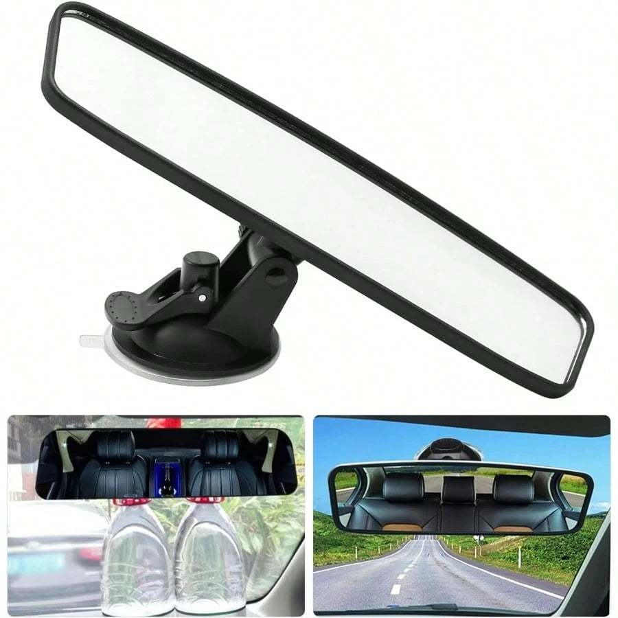 Rear View Mirror Adjustable Car Interior Rear View Mirror Car Seat Child Safety Mirror For Universal Cars Trucks SUV9.64 X 2.6 Inch White