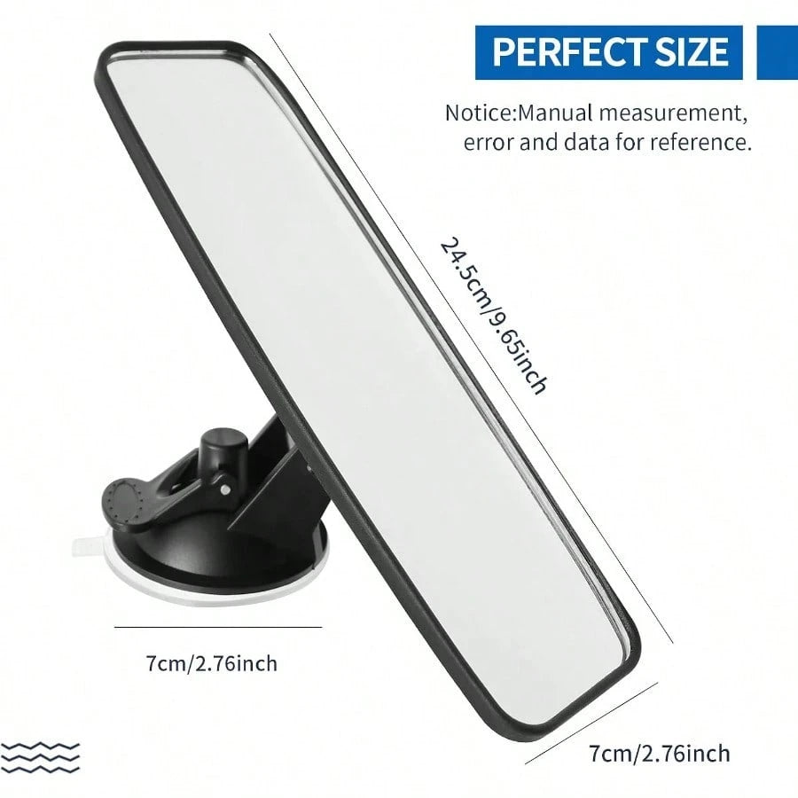 Rear View Mirror Adjustable Car Interior Rear View Mirror Car Seat Child Safety Mirror For Universal Cars Trucks SUV9.64 X 2.6 Inch White
