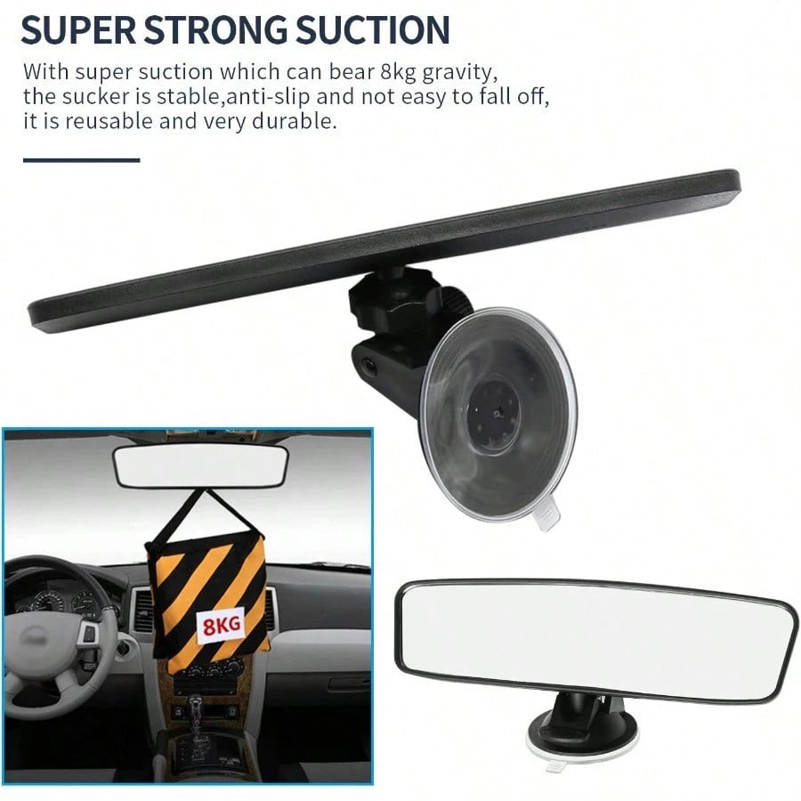 Rear View Mirror Adjustable Car Interior Rear View Mirror Car Seat Child Safety Mirror For Universal Cars Trucks SUV9.64 X 2.6 Inch White