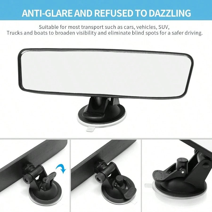 Rear View Mirror Adjustable Car Interior Rear View Mirror Car Seat Child Safety Mirror For Universal Cars Trucks SUV9.64 X 2.6 Inch White