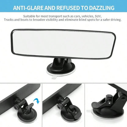Rear View Mirror Adjustable Car Interior Rear View Mirror Car Seat Child Safety Mirror For Universal Cars Trucks SUV9.64 X 2.6 Inch White