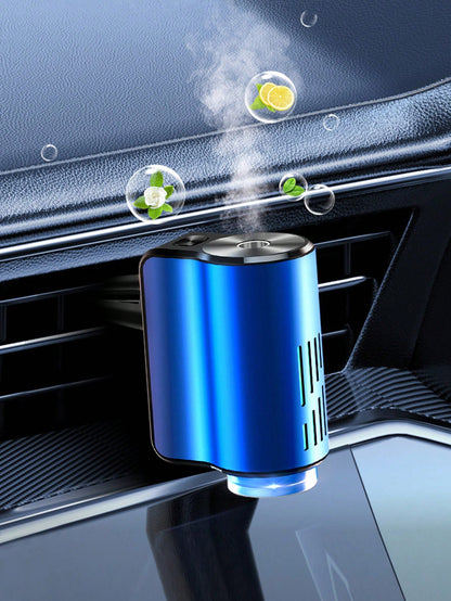 Rechargeable Car Air Freshener Diffuser- 3 Adjustable Mist Modes, Mood Light, Long-Lasting Fragrance, Cylindrical Design, USB Charging, Includes 6 Fragrance Oils, Car Accessories, Gift