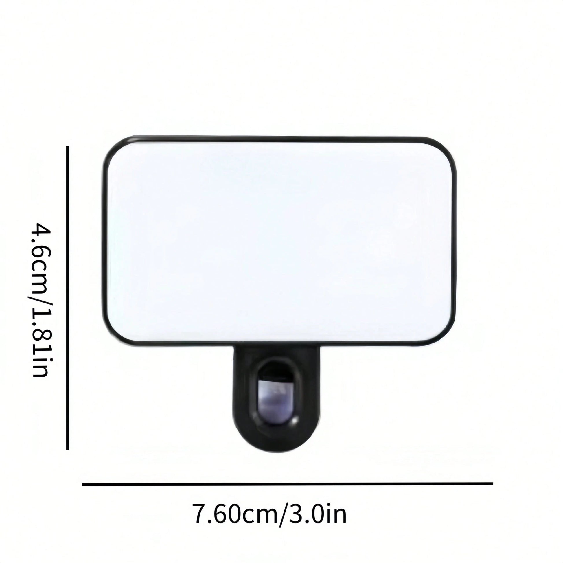Rechargeable Portable LED Fill Light Selfie Light Mirror Makeup Light With 3 Lighting Modes LED Phone Fill Light Clip-On Fill Light Suitable For Makeup Live Streaming Video Calls 250mAh
