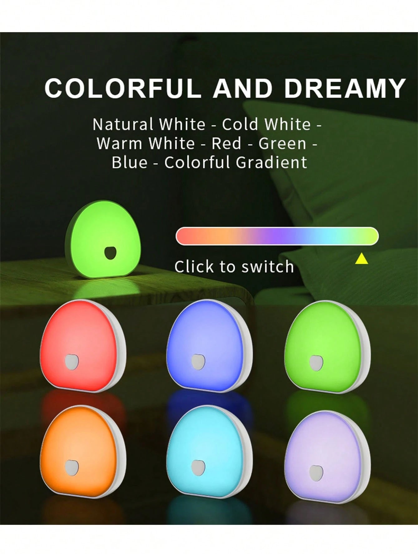 Rechargeable White Noise Machine With 7-Color Ambient Night Light, Modern Bedside Lamp, 2-In-1 Portable White Noise Device And Touch Control Night Light