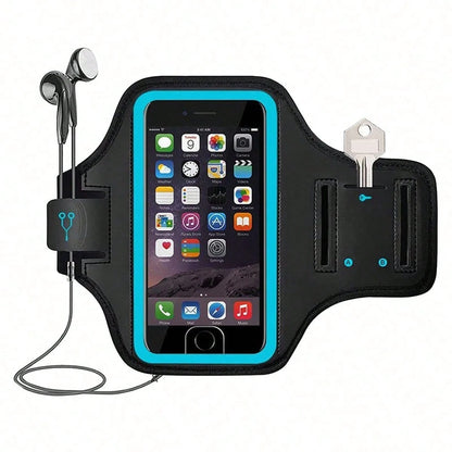 Reflective Sports Armband Phone Holder, Lightweight Running Phone Band Fits Up To 7 Inch Phones For Jogging Cycling Workout