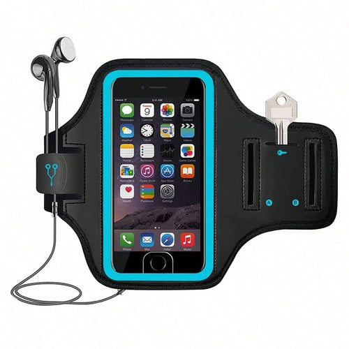 Reflective Sports Armband Phone Holder, Lightweight Running Phone Band Fits Up To 7 Inch Phones For Jogging Cycling Workout