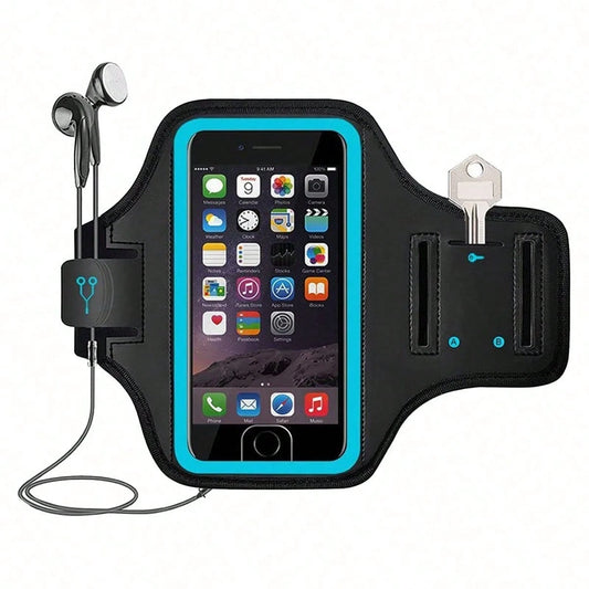 Reflective Sports Armband Phone Holder, Lightweight Running Phone Band Fits Up To 7 Inch Phones For Jogging Cycling Workout