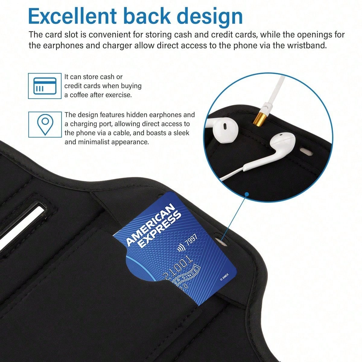 Reflective Sports Armband Phone Holder, Lightweight Running Phone Band Fits Up To 7 Inch Phones For Jogging Cycling Workout