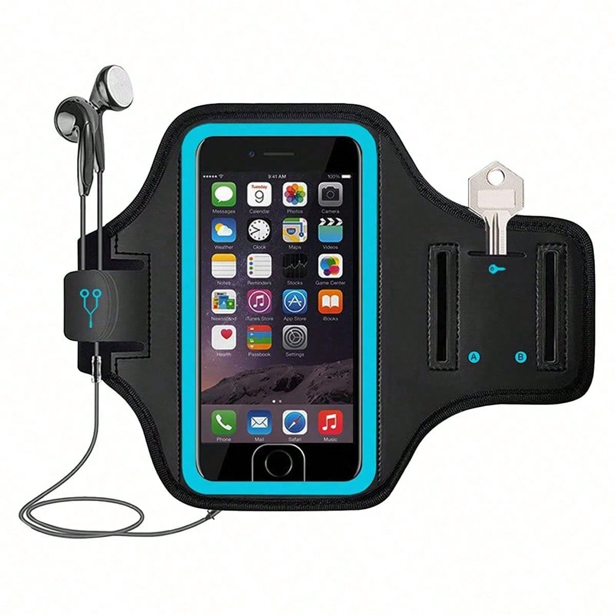 Reflective Sports Armband Phone Holder, Lightweight Running Phone Band Fits Up To 7 Inch Phones For Jogging Cycling Workout