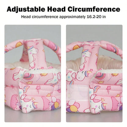 REFLYAWAY Baby Head Protector Baby Helmet For Crawling Walking, No Bumps Safety Head Adjustable Protective Cap For Walking, Playing (Unicorn)