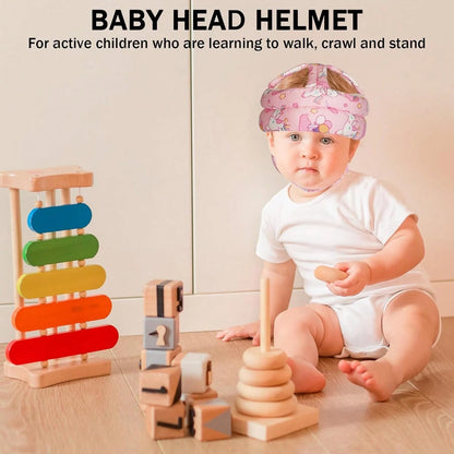 REFLYAWAY Baby Head Protector Baby Helmet For Crawling Walking, No Bumps Safety Head Adjustable Protective Cap For Walking, Playing (Unicorn)