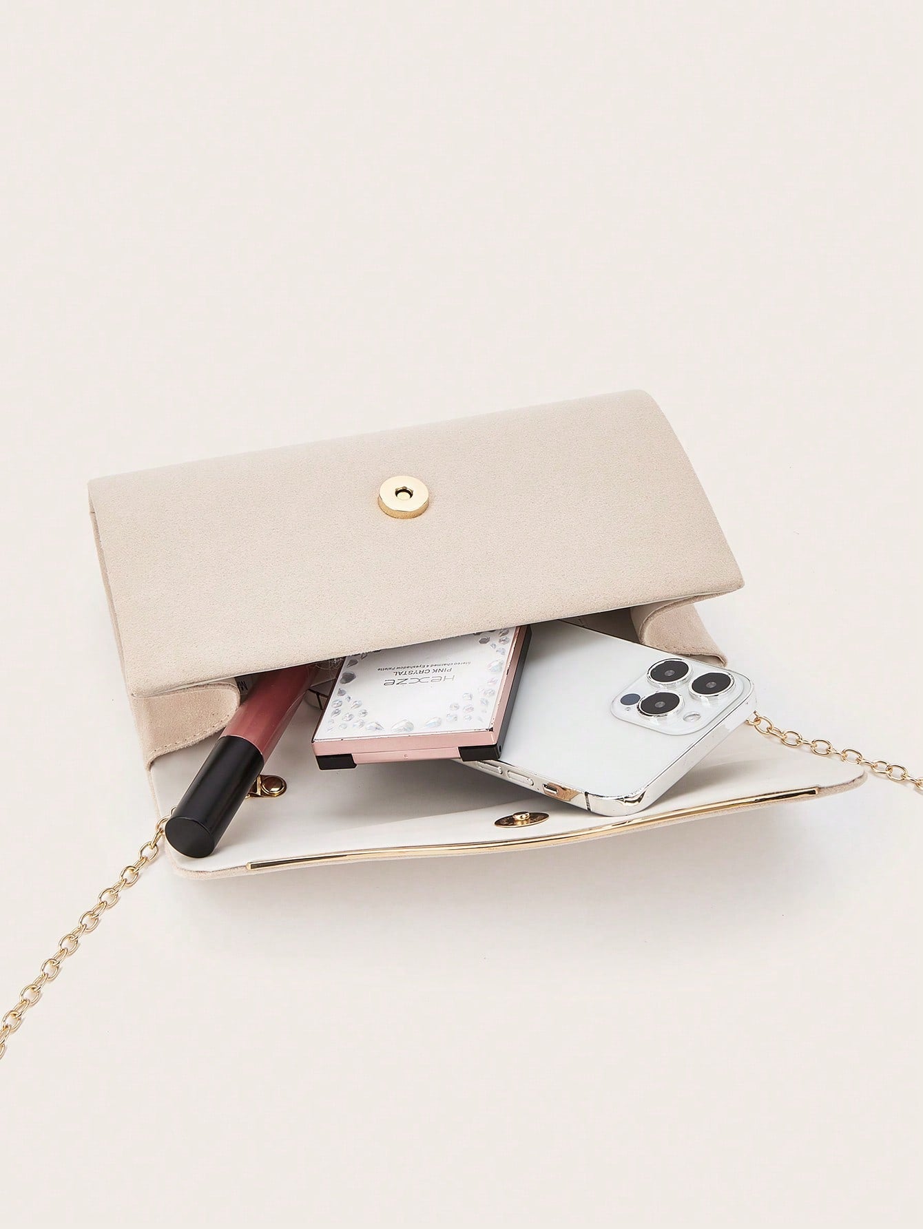REMANLAND Luxury Solid Color New Women's Clutch Bag, Fashionable Flap Party Evening Bag, Perfect Wallet Design With Hidden Card Slots And Detachable Metal Chain Strap, Suitable For Party, Banquet, Gat