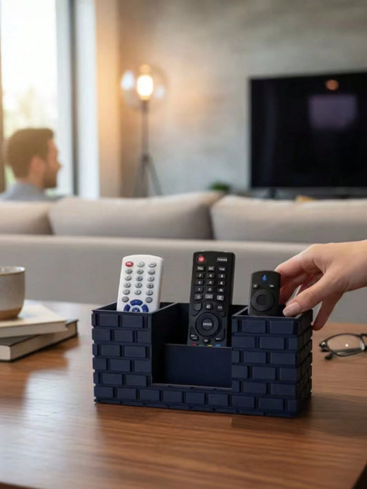 Remote Control Holder, TV Remote Holder For Table, Media Storage Box For Nightstand, Couch (Black)