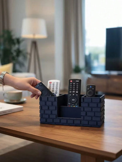 Remote Control Holder, TV Remote Holder For Table, Media Storage Box For Nightstand, Couch (Black)