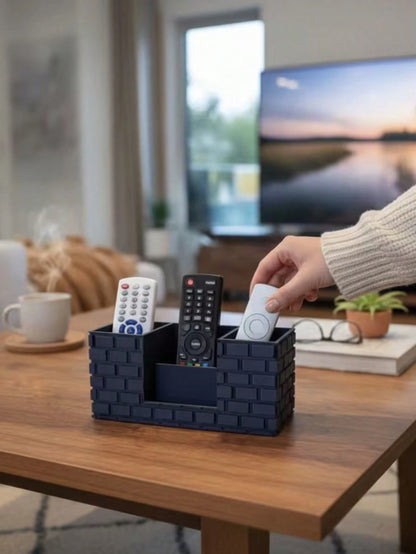 Remote Control Holder, TV Remote Holder For Table, Media Storage Box For Nightstand, Couch (Black)