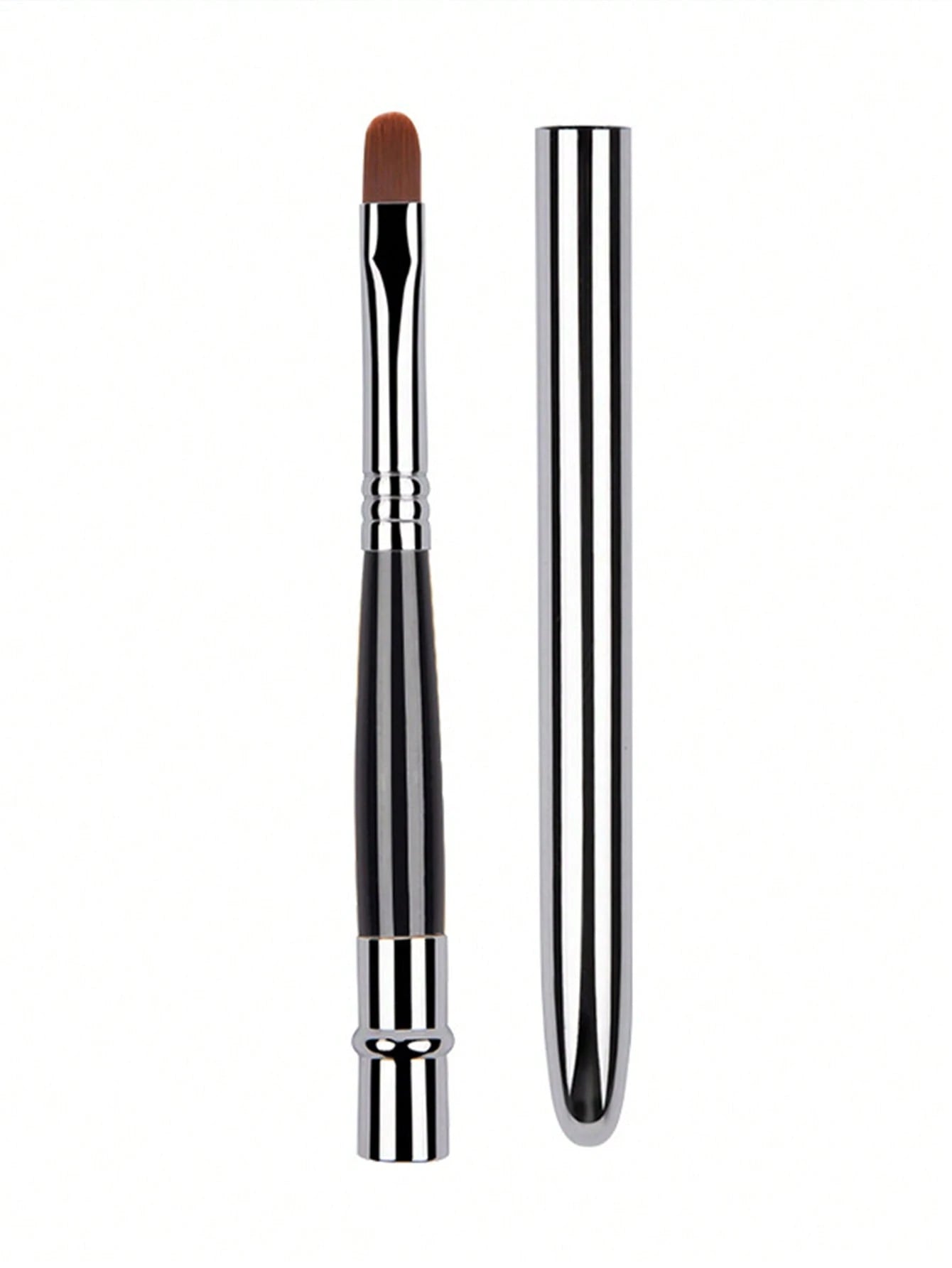 Retractable Single-Head Lip Brush With Cap, Portable Makeup Brush,Giveaways