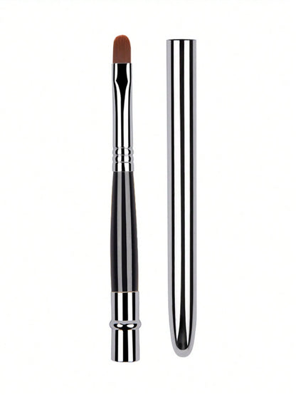 Retractable Single-Head Lip Brush With Cap, Portable Makeup Brush,Giveaways