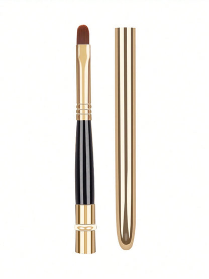 Retractable Single-Head Lip Brush With Cap, Portable Makeup Brush,Giveaways