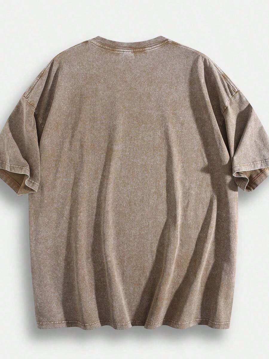 Retro Un Face Kull Print, 's T-Hirt, UBLIM Band Tyle Free Theme Loose Hort Leeved Hirt Vintage Tyle