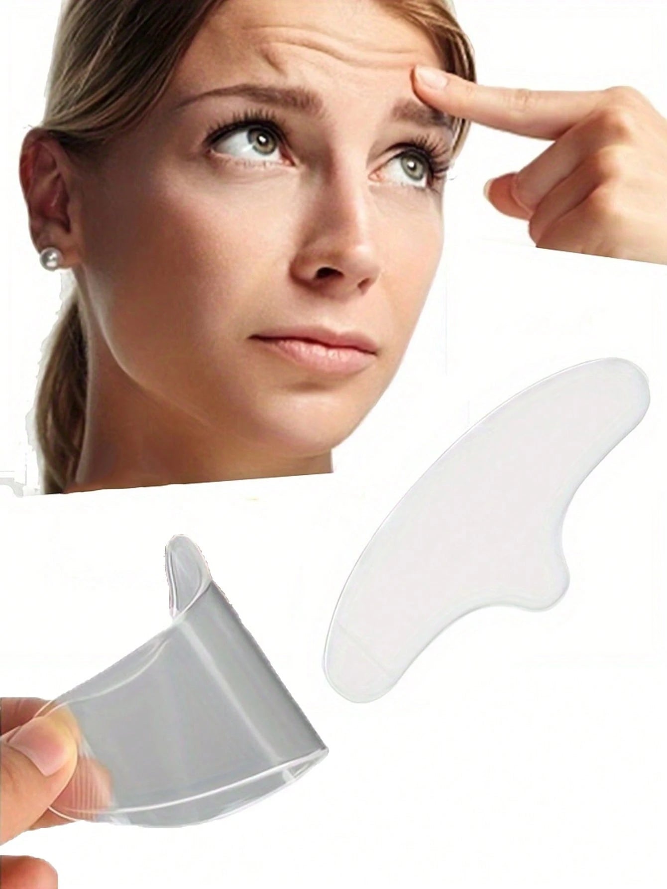 Reusable Hypoallergenic Silicone Forehead Patches, Easy-To-Use Eye Mask Patches, Suitable For All Skin Types