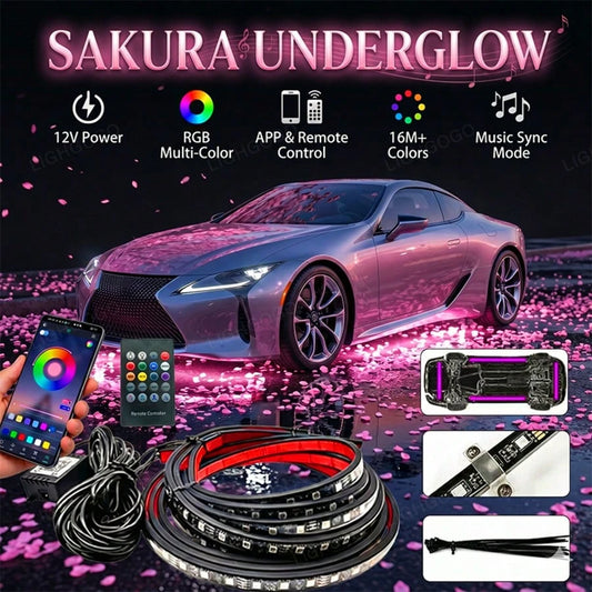 RGB Automotive Chassis Lighting Kit, Suitable For SUV And Truck Chassis, 12V