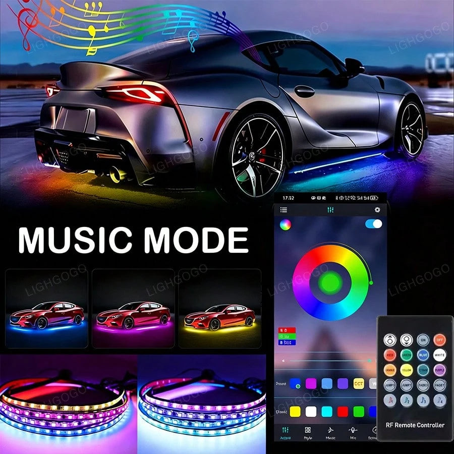 RGB Automotive Chassis Lighting Kit, Suitable For SUV And Truck Chassis, 12V